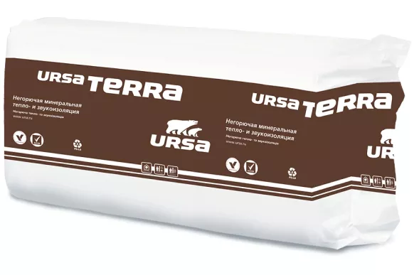 Утеплитель из минеральной ваты URSA TERRA 37 PN Плита (1250х610х70 мм) 16 шт