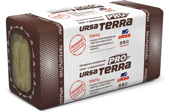 Утеплитель из минеральной ваты URSA TERRA 34 PN PRO Плита (1250х610х50 мм) 24 шт