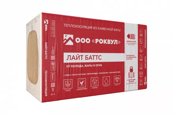 Rockwool Лайт Баттс Плита (1000х600х50 мм) 10 шт