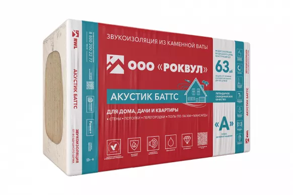 Rockwool Акустик Баттс Плита (1000х600х100 мм) 5 шт